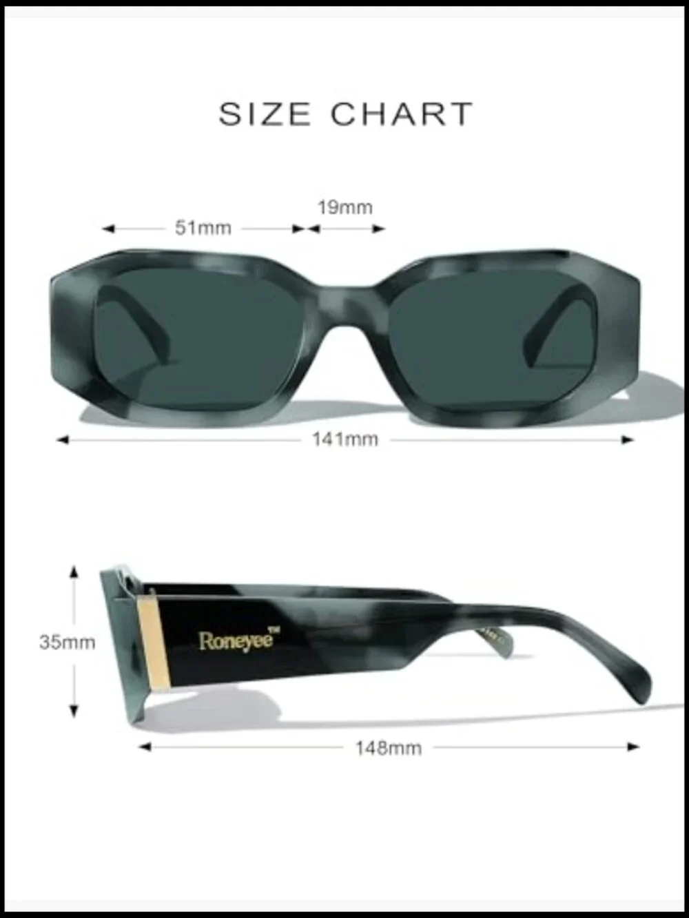 Acetate Octagon Sunglasses Unisex Retro UV400